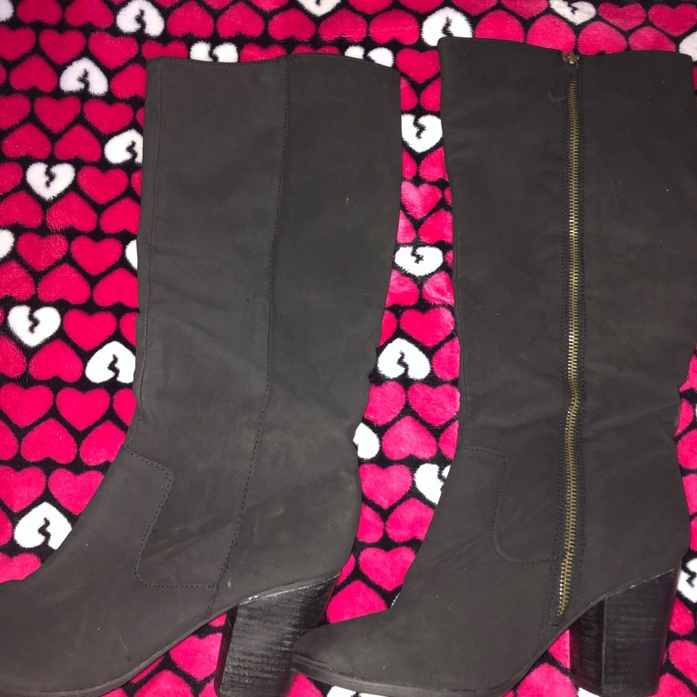 Black Knee High Boots